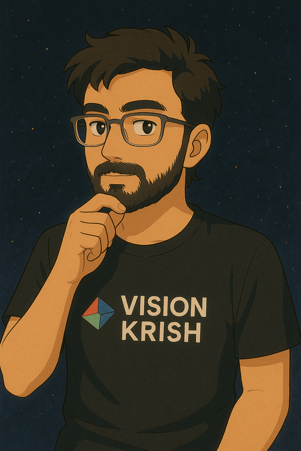 Stylized portrait of Krish